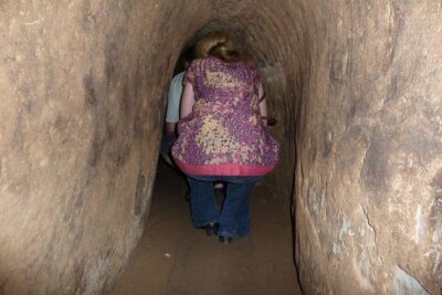 Cu Chi Luxury Group Tour - Tapioca and Cake Half Day - Inside the tunnel program: 3D movie, trapdoors, and a real crawl