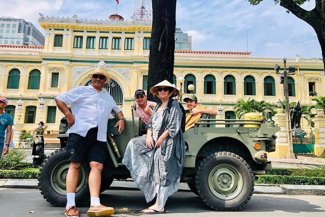 Explore HCMC by US Army Jeep: History & Food - Saigon Central Post Office and local food time