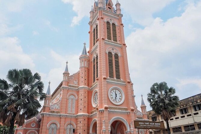[Free E-sim] Half day Instagram Cafe Tour in Ho Chi Minh - Tan Dinh Church: The Pink Church stop that anchors the vibe