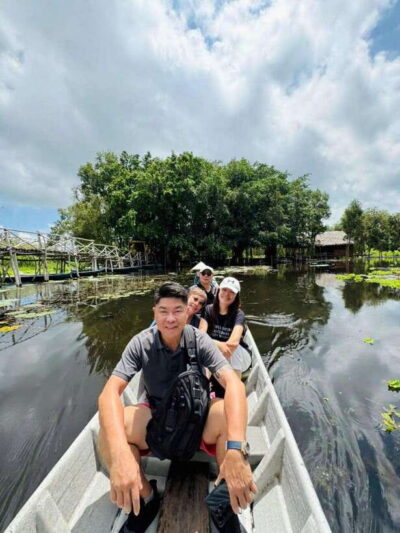 From Ho Chi Minh City: Tan Lap Floating Village Eco Day Tour - The wooden boat ride: the Mekong, slowed down