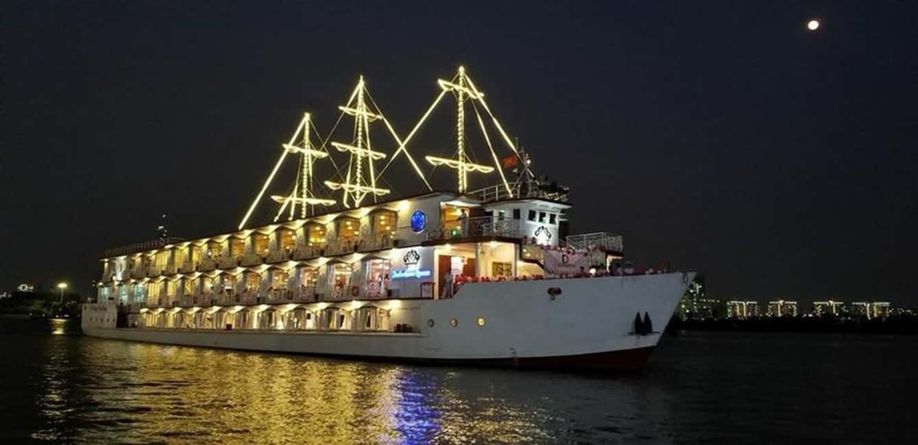 From Ho Chi Minh: Private Table Dinner on cruise Saigon - The 4-hour pacing: what your evening actually feels like