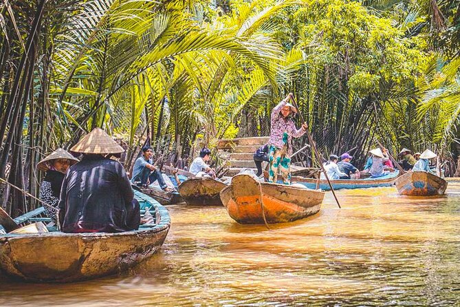 Mekong Delta Discovery Day Tour - My Tho - Ben Tre - Sampan cruising in My Tho: the Dragon, Unicorn, Phoenix, Tortoise route