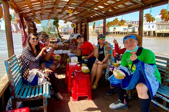 MEKONG DELTA TOUR TO FLOATING MARKET CAI BE from HCM city - Tan Phong workshops: coconut fudge and crispy rice popcorn