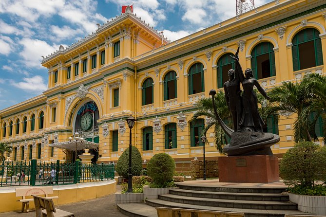 Private Ho Chi Minh City Tour - Stop 5: Central Post Office—colonial elegance with maps and a famous Ho Chi Minh mosaic