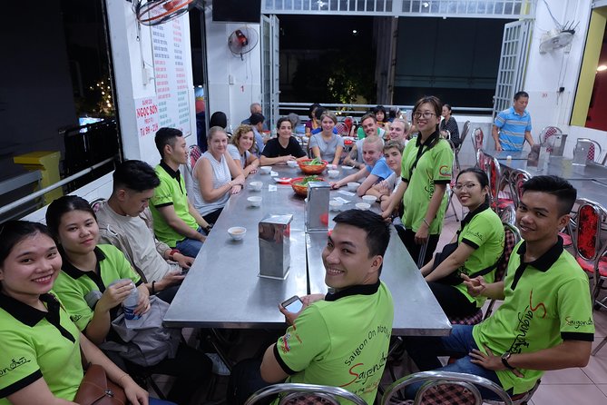 Saigon After Dark and Street Food by Motorbike and Scooter - Stop One: Central Vietnamese Beef Noodle Soup, Sugarcane Juice, and Betel-Leaf Beef