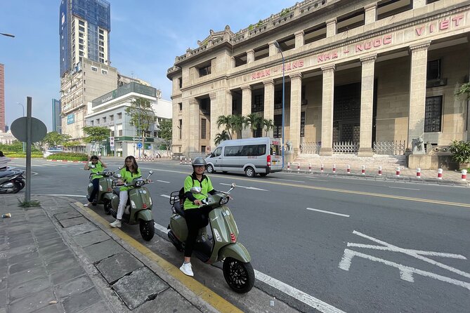 Saigon Morning and Afternoon Adventure by Vespa - Thu Thiem Tunnel and the riverbank sunrise view
